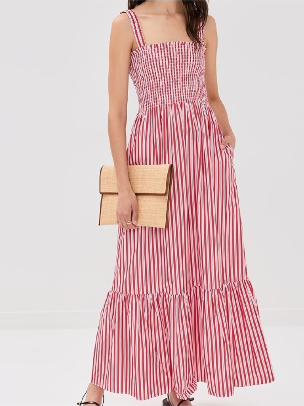 Hill House Anjali Nap Dress in Red Stripe